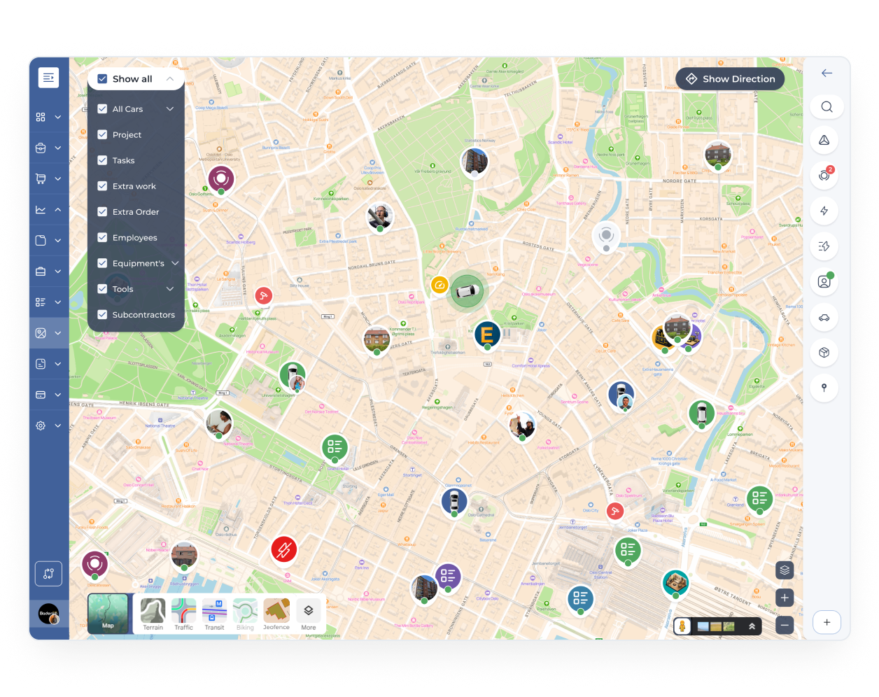 Google Maps-integrasjon for korrekt avstandsberegning