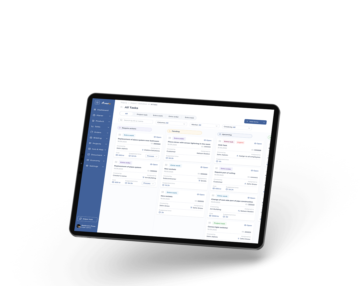 Tablet Interface Mobile