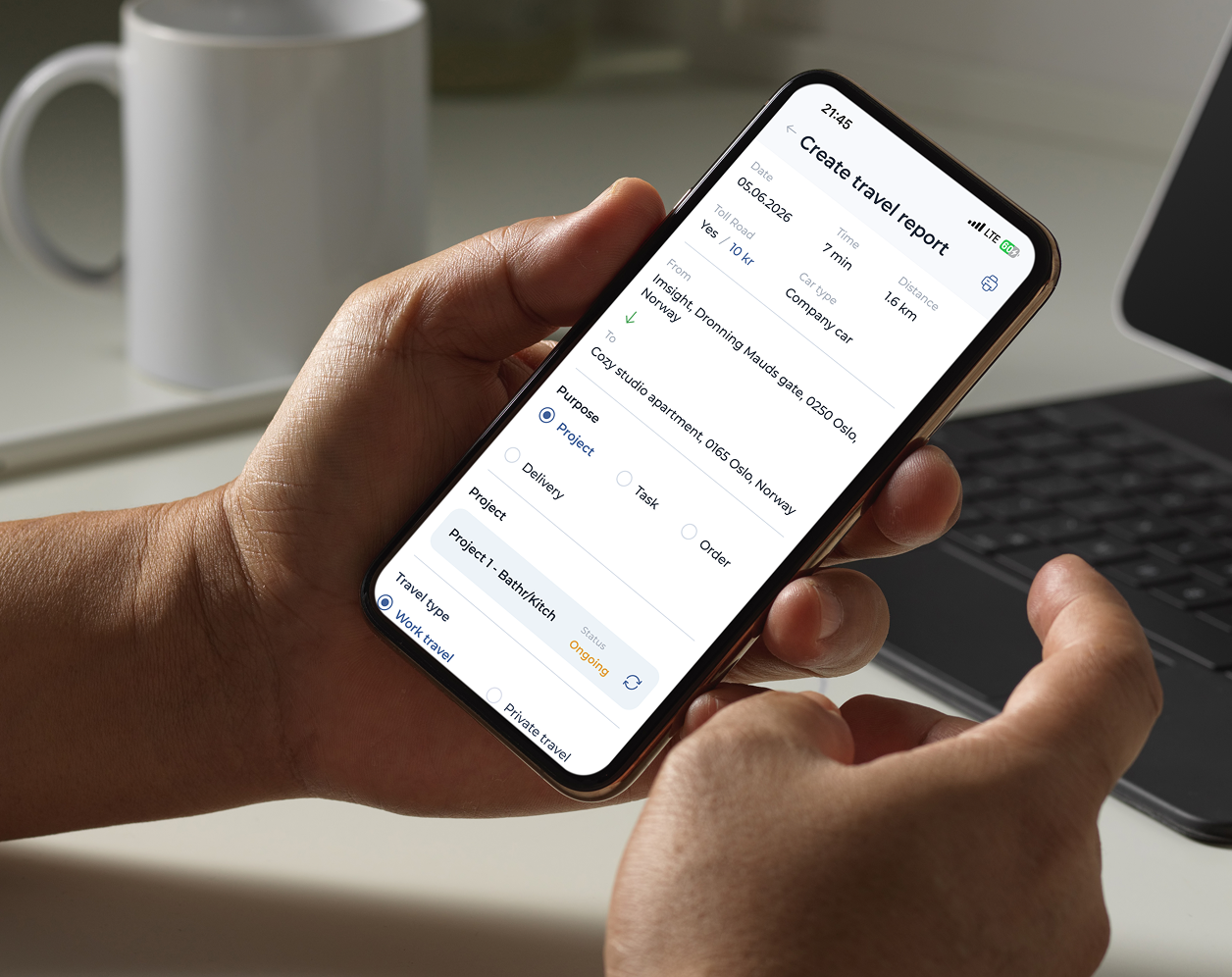 Mobilapplikasjon for HMS-rapportering og Tidshåndtering